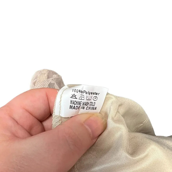 Lindy Bop Leona Almond Polka Dot‎ Mesh Prom Dress Beige Plus Size 3XL - Picture 12 of 12